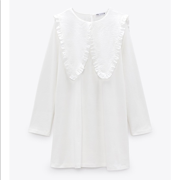 ZARA CONTRASTING SCARF DRESS SZ S - Picture 3 of 6